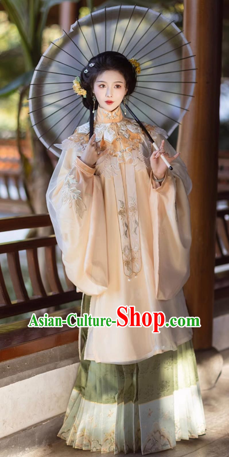 Chinese Traditional Ming Dynasty Embroidered Costumes Traditional Hanfu Mamian Skirt Ancient China Princess Clothing
