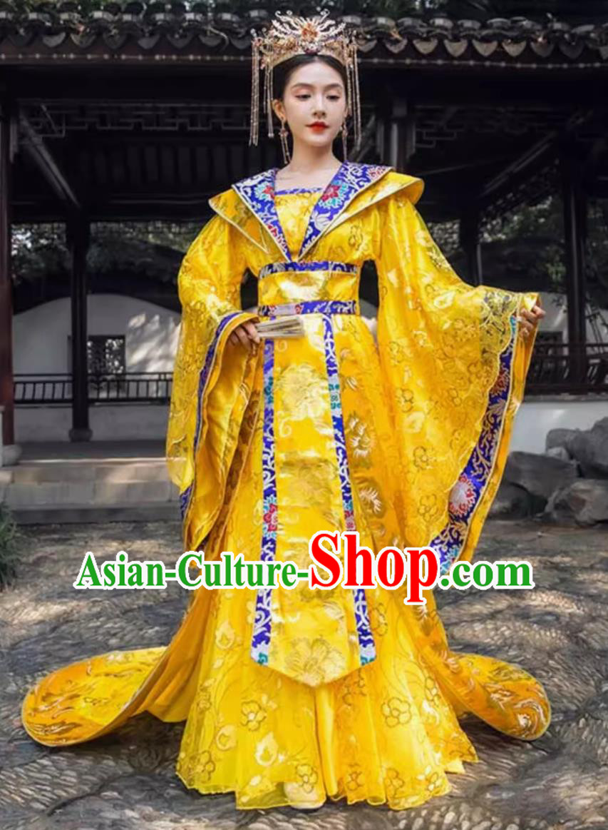 Tang Dynasty Empress Costumes Ancient Chinese Clothing Traditional Hanfu Online Shop Wide Sleeve Dress