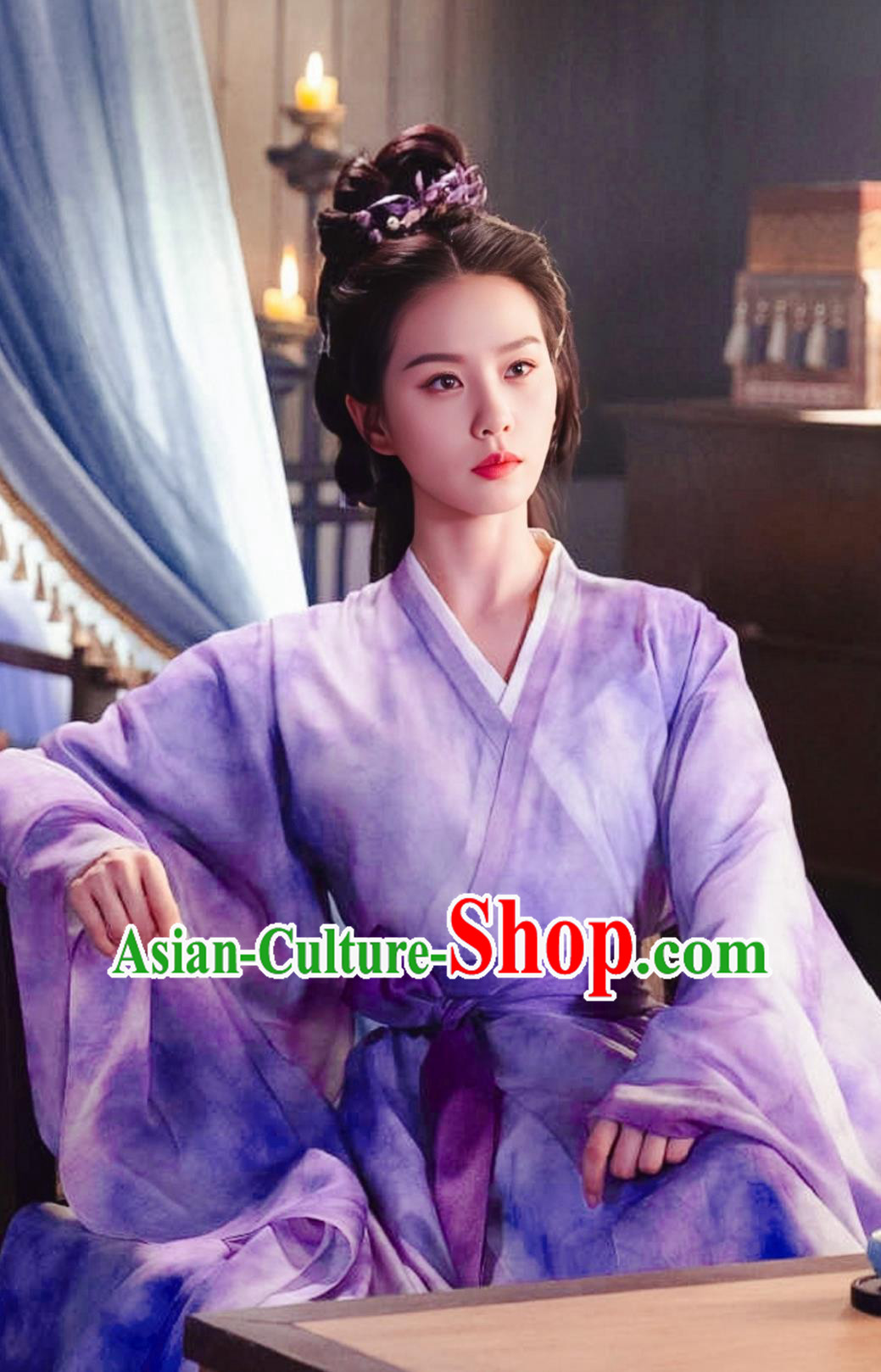 2023 TV Series A Journey To Love Swordswoman Ren Ru Yi Purple Dress China Ancient Super Heroine Clothing