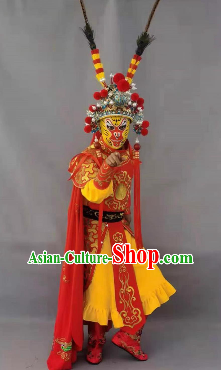 China Stage Magic Performance Sun Wukong Outfit Bian Lian Costume Sichuan Opera Face Changing Handsome Monkey King Clothing