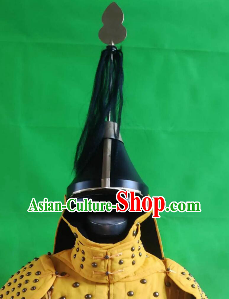 Handmade Chinese Qing Dynasty Manchu Warrior Helmet