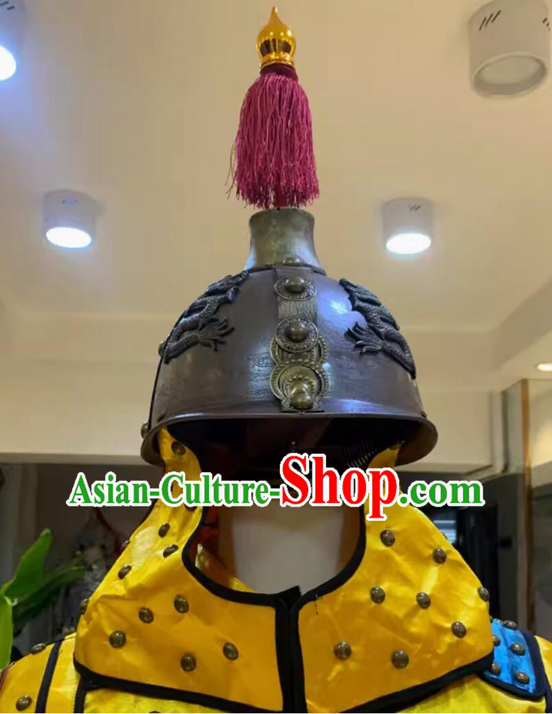 Handmade Chinese Qing Dynasty Emperor Qianlong Helmet