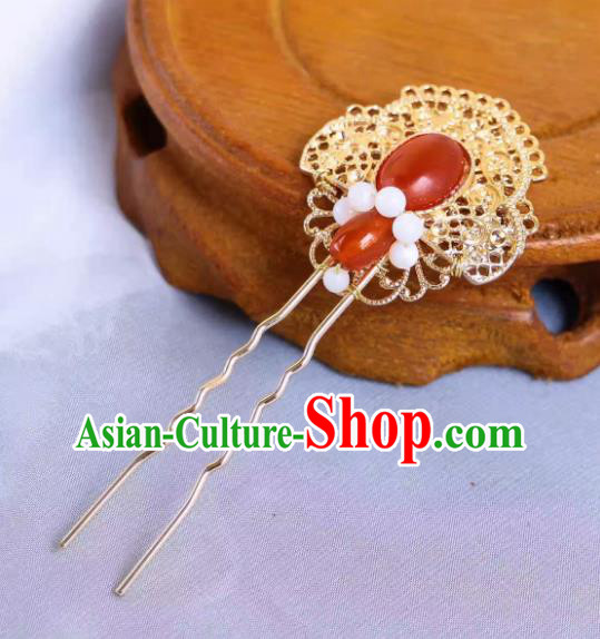 Handmade Tang Dynasty Hair Clip Traditional Chinese Hanfu Hair Jewelry China Ancient Princess Hairpin