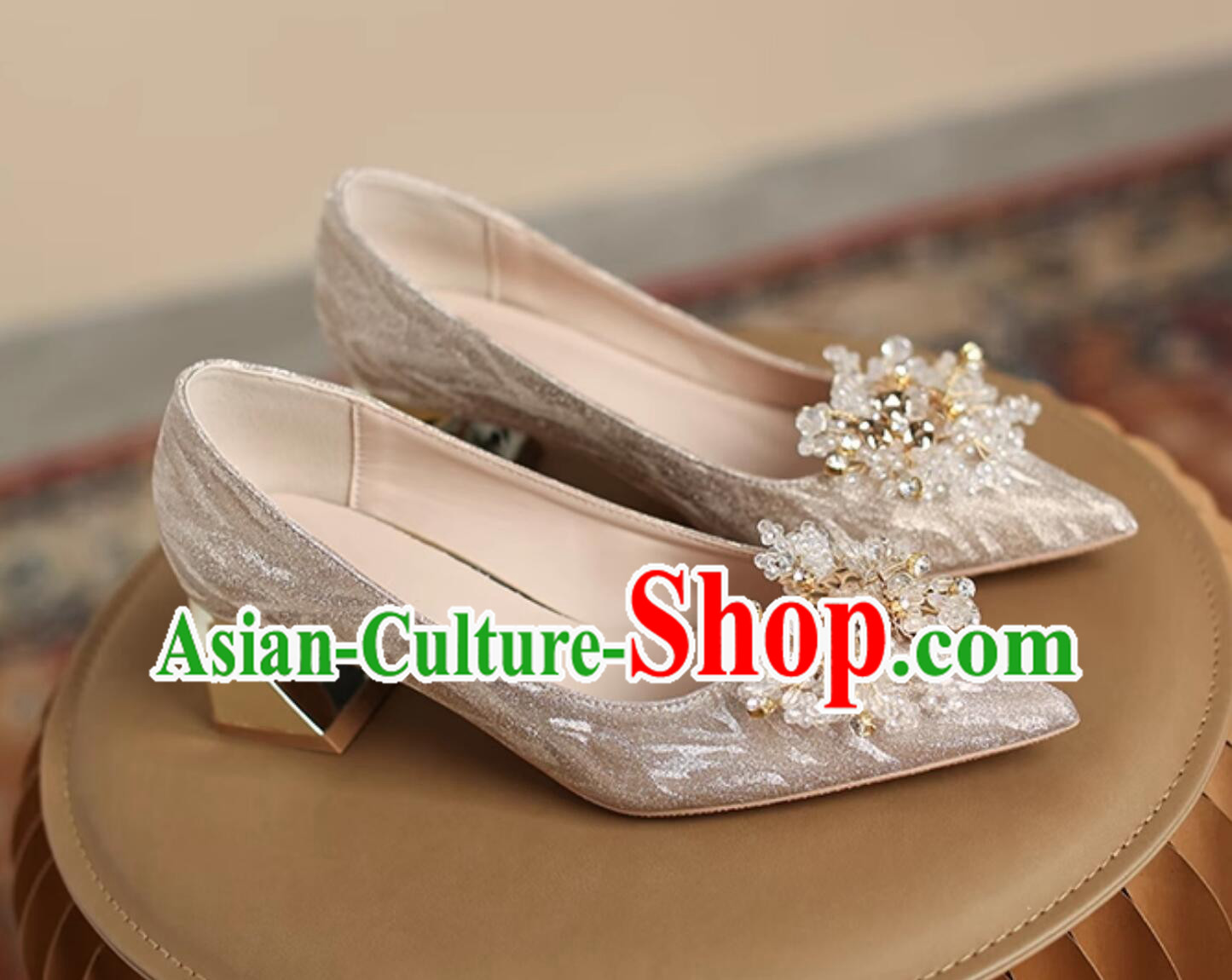 French Fashion Shoes cm Heeled Shoes Bride Shoes Champagne Wedding Shoes