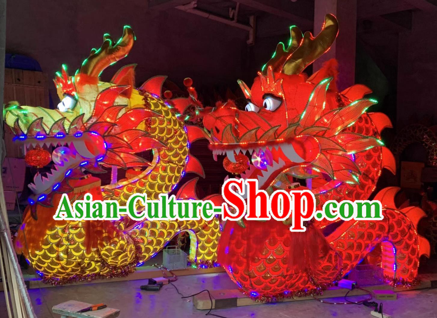 Chinese Water Decoration Dragon Lamp Handmade LED Lantern Bench Dragon