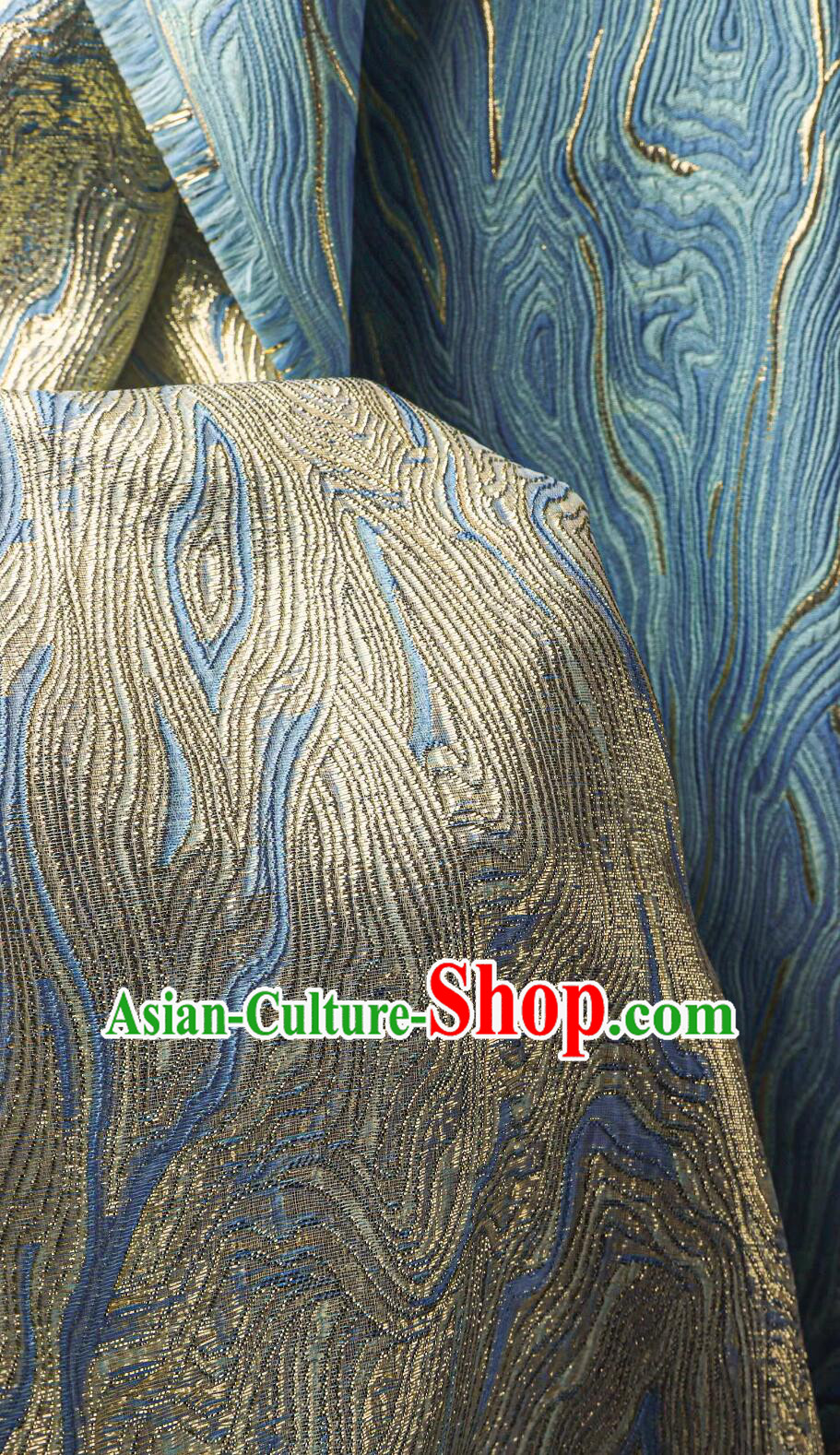 Classical Ripple Pattern Design Fabric Top Brocade Fabric Dress Coat Cloth Material
