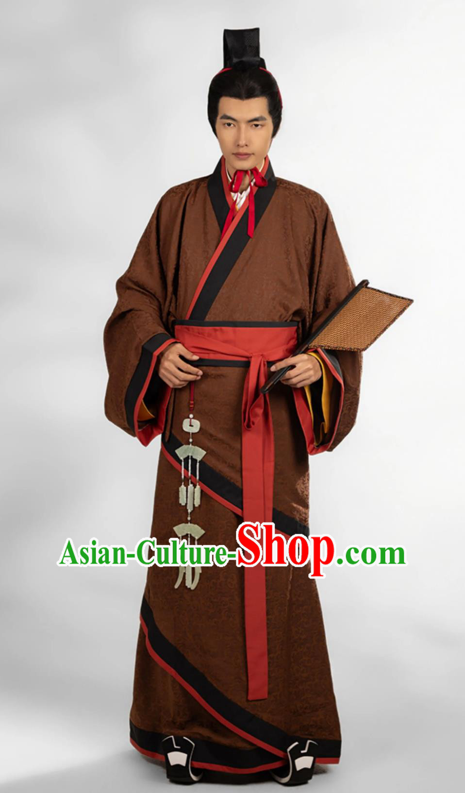 China Travel Photography Costume Mens Hanfu Ancient Chinese Scholar Clothing Traditional Qin Dynasty Curving Front Robe