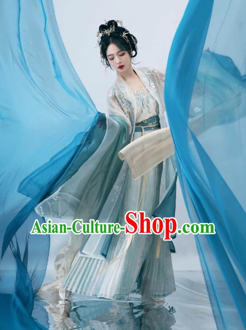 China Travel Photography Costume Ancient Chinese Song Dynasty Princess Clothing Traditional Women Hanfu Dress