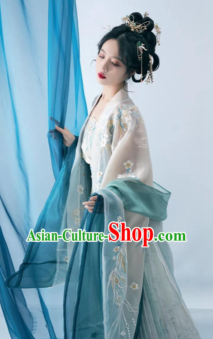 China Travel Photography Costume Ancient Chinese Song Dynasty Princess Clothing Traditional Women Hanfu Dress
