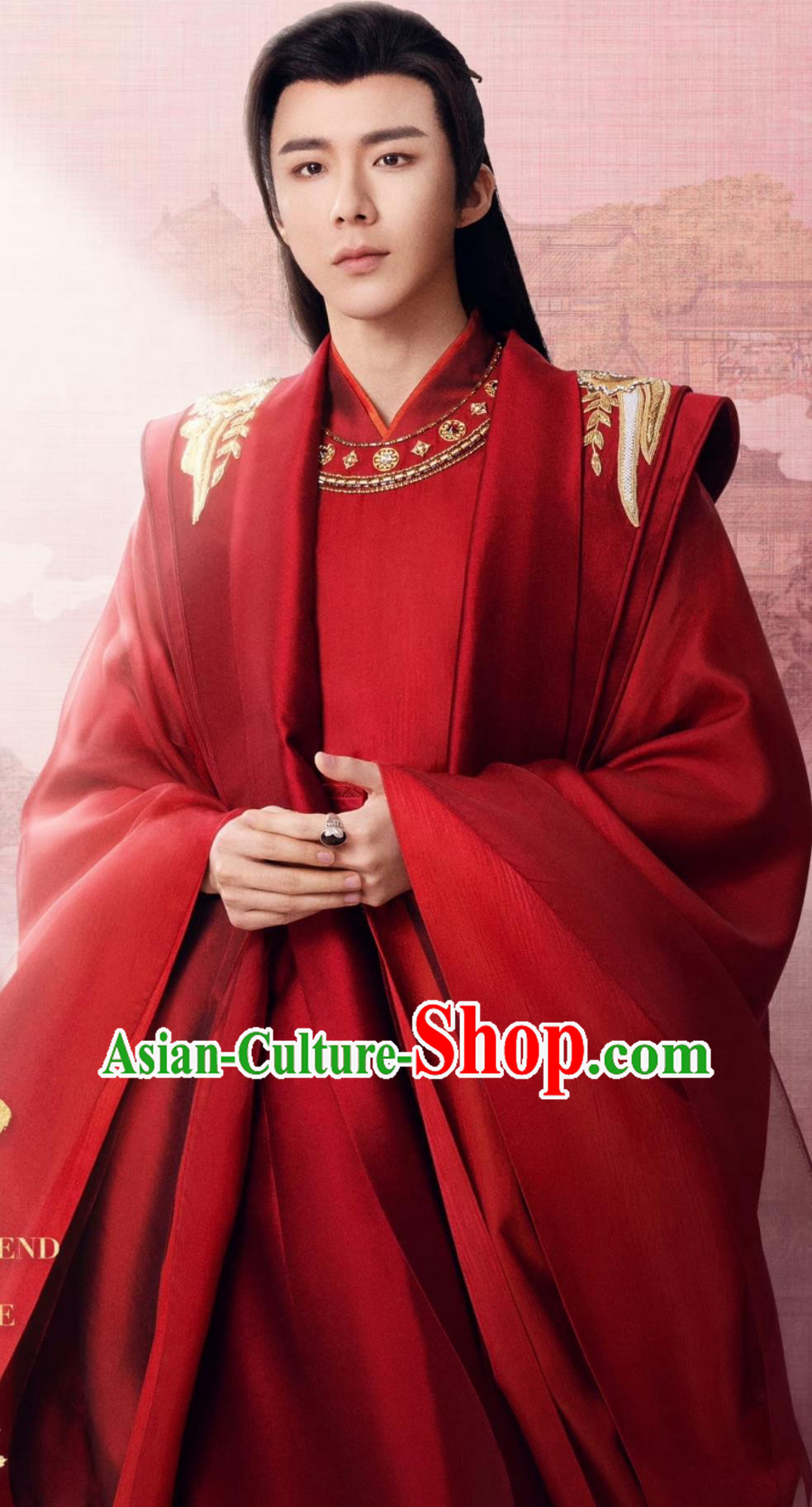 TV Series The Legend of An Le Official Luo Ming Xi Red Costume Ancient China Noble Childe Clothing Traditional Male Hanfu
