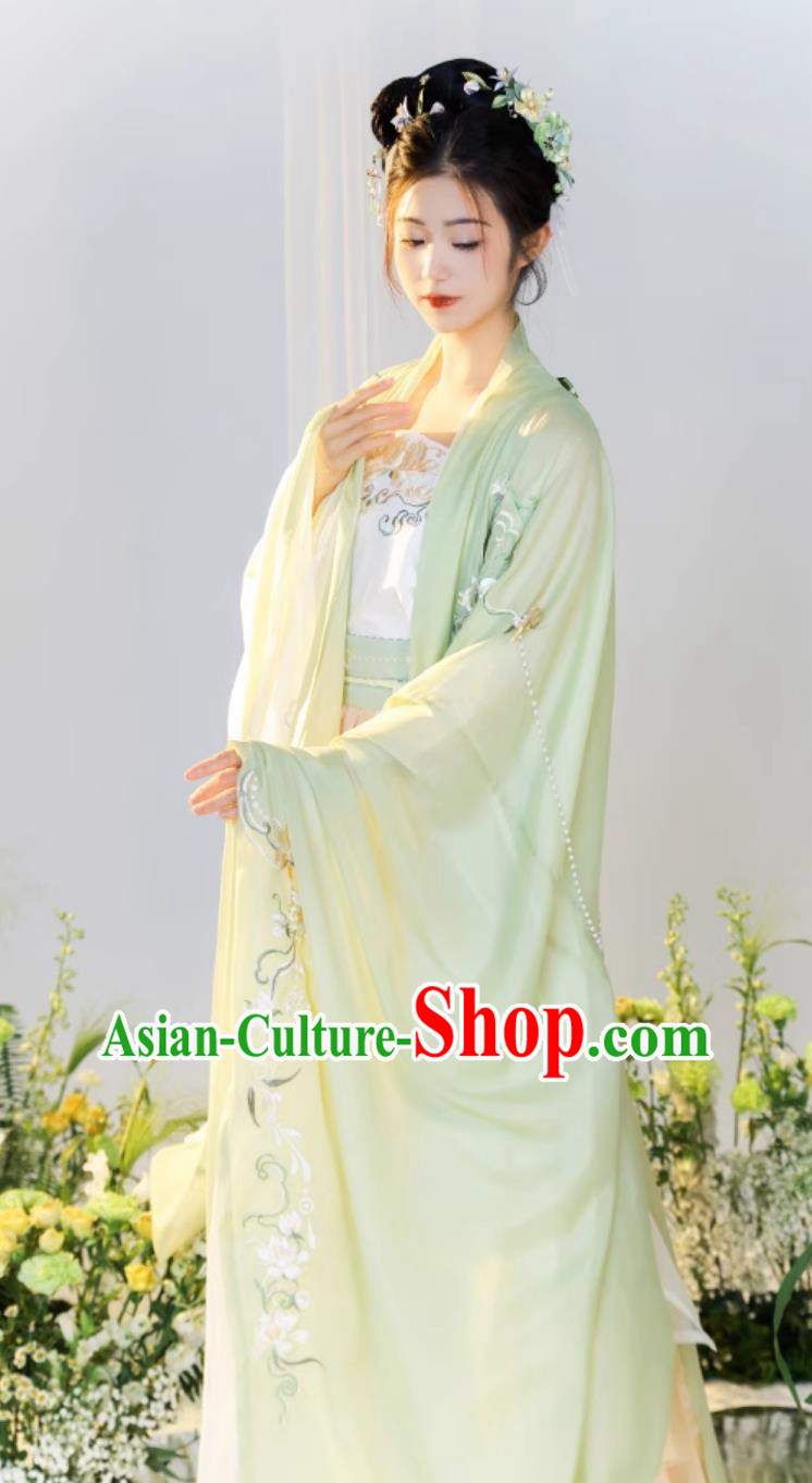 Ancient China Princess Embroidered Clothing Traditional Female Hanfu Dress Chinese Song Dynasty Court Lady Costume