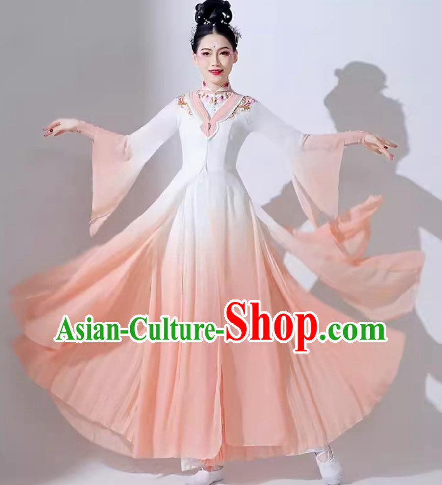 Women Group Stage Performance Clothing Chinese Classical Dance Costume Umbrella Dance Dress