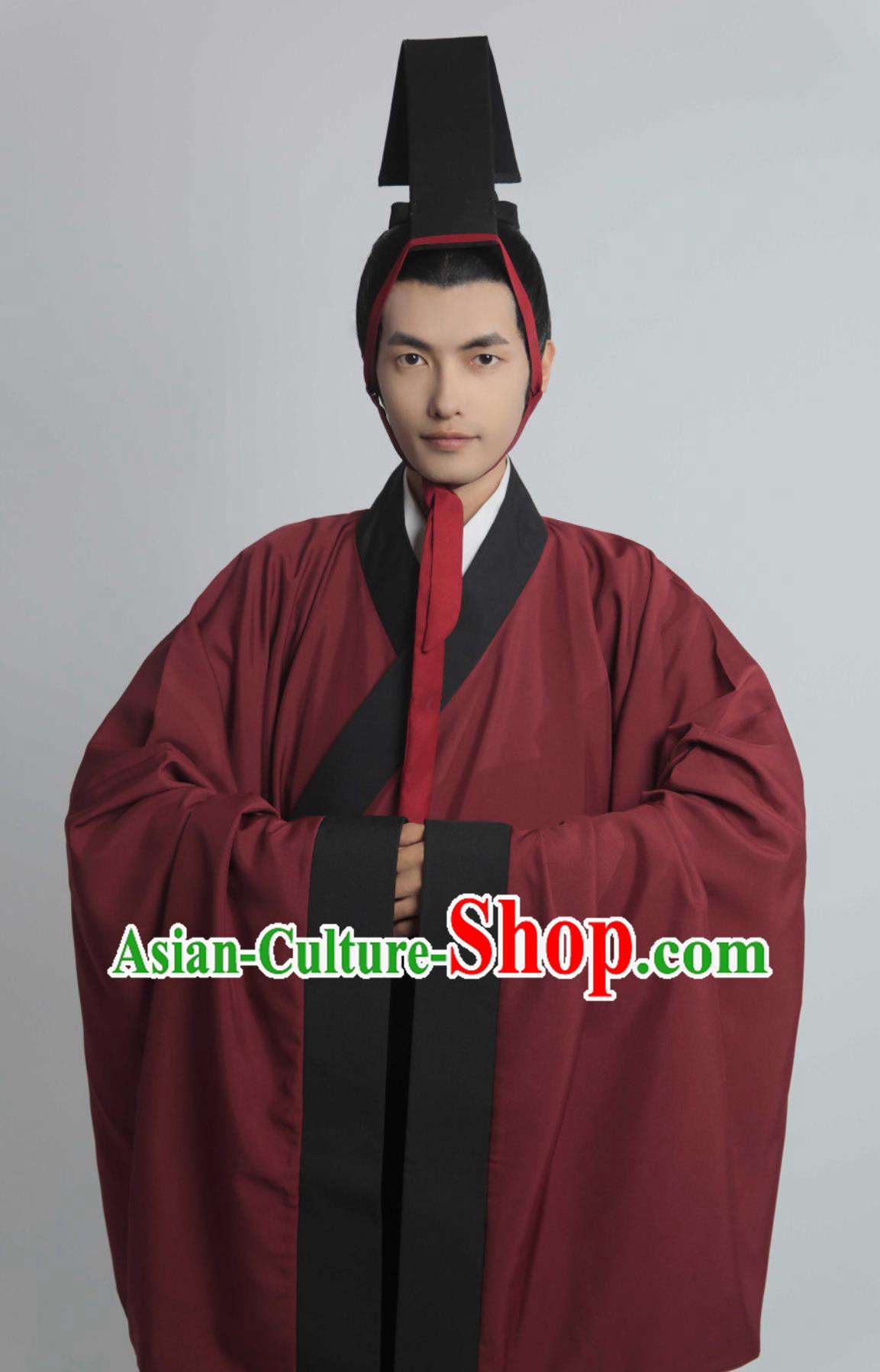 Traditional Male Hanfu Chinese Qin Dynasty Royal Prince Costume Ancient China Official Clothing