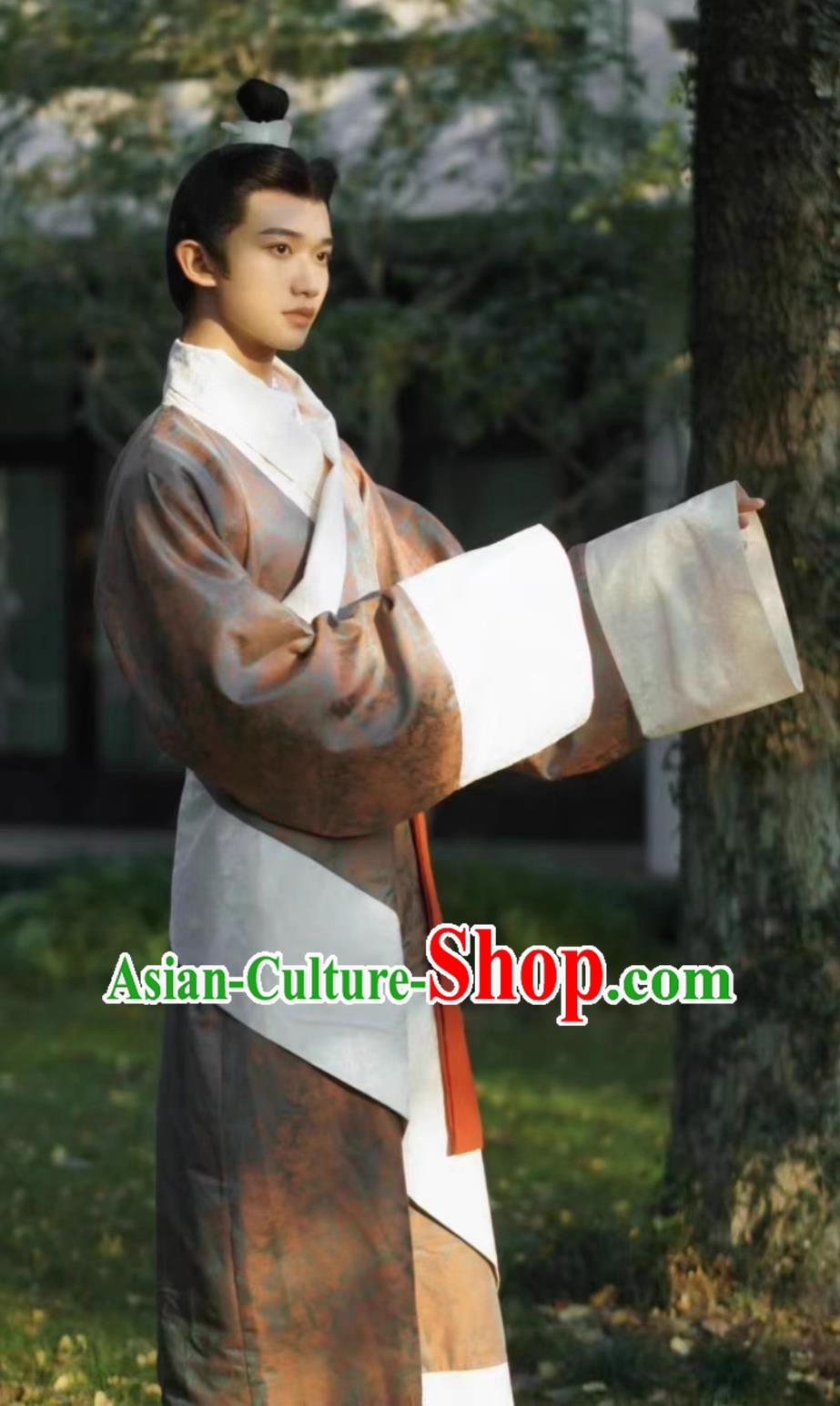 Chinese Qin Dynasty Royal Prince Costume Ancient China Scholar Clothing Traditional Hanfu Curving Front Robe