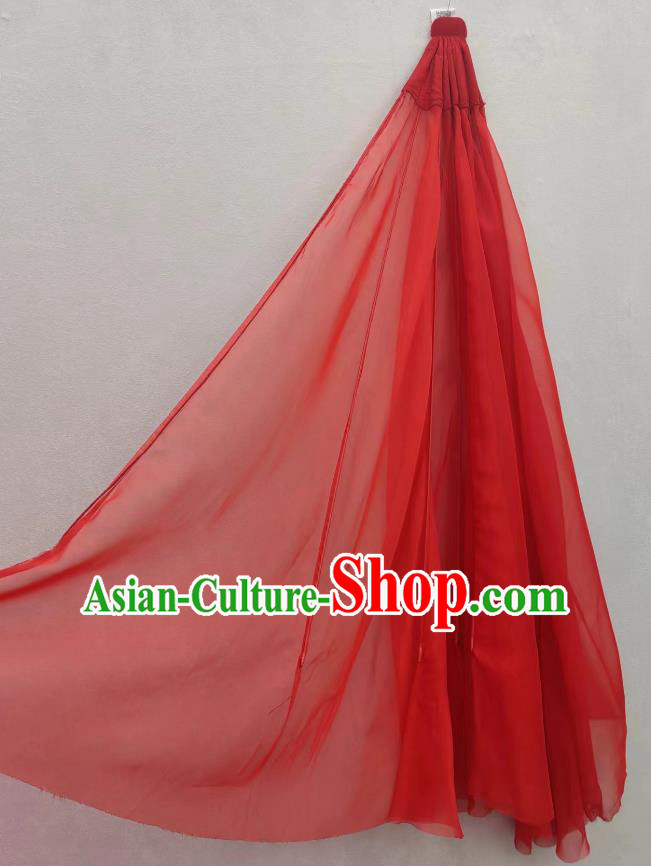 Handmade Stage Performance Prop China Opening Dance Handheld Red Silk Fan Classical Dance Property