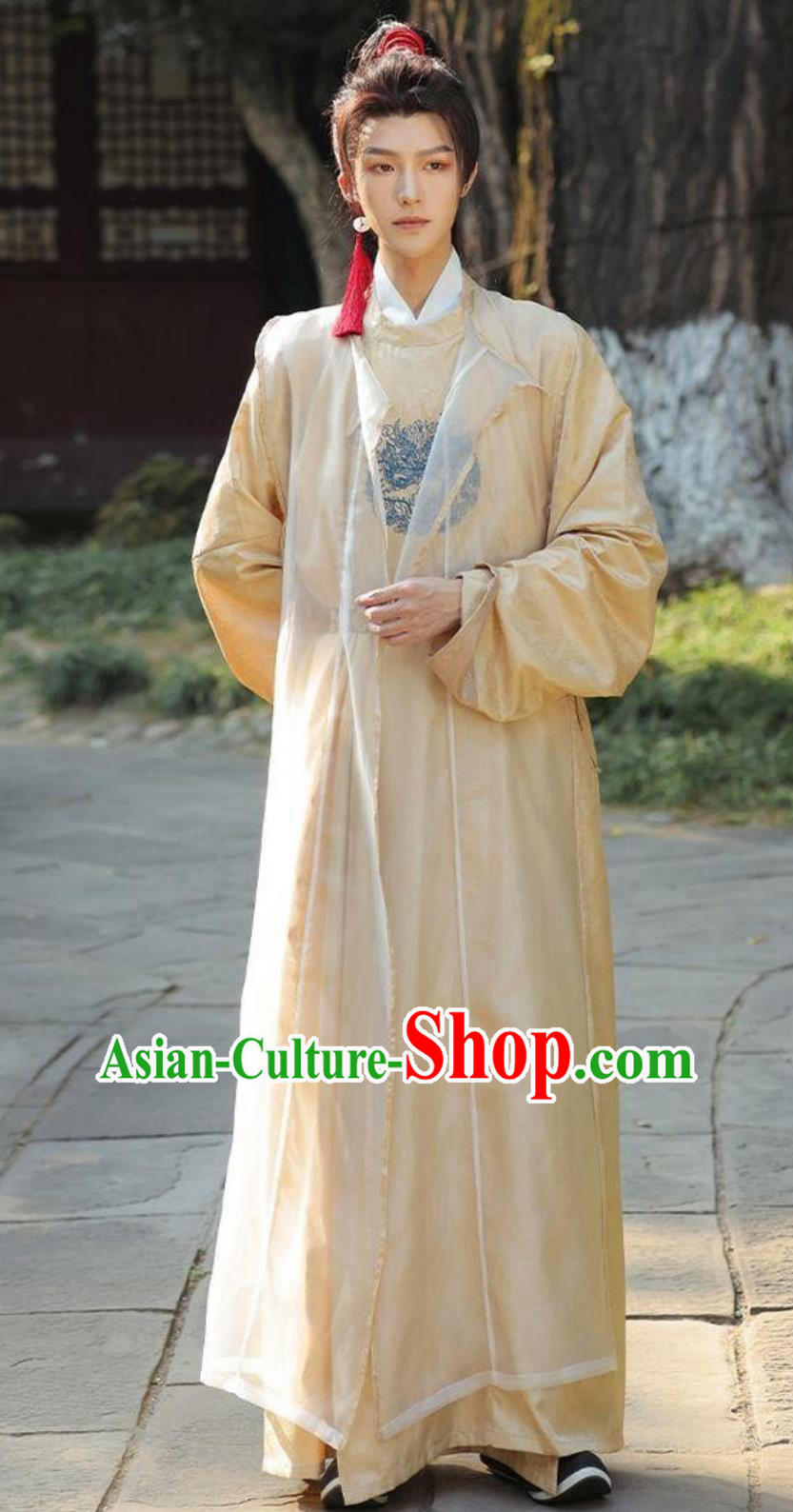 Ancient China Wuxia Swordsman Clothing China Tang Dynasty Royal Prince Costume Traditional Hanfu Golden Outfit