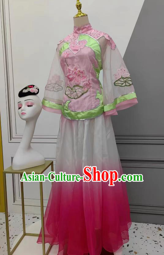 Women Solo Stage Performance Costume Classical Dance Clothing China Fan Dance Xiuhe Suit