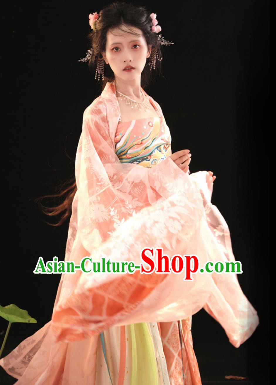 Chinese Tang Dynasty Princess Dress Traditional Hanfu Ancient China Fairy Clothing