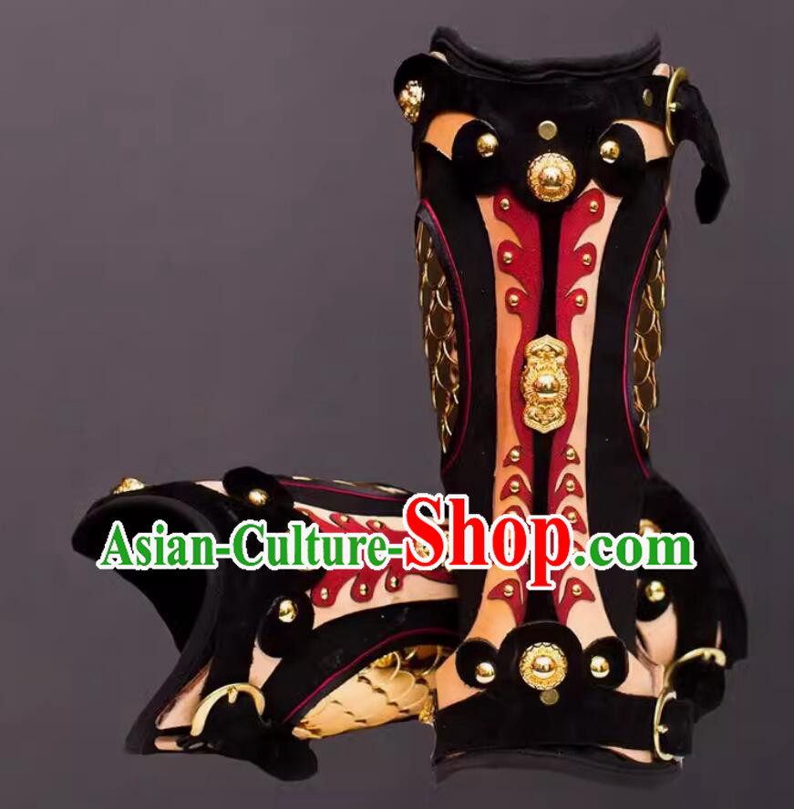 Handmade Chinese Metal Armor Greaves Ancient China Ming Dynasty General Shin Guards