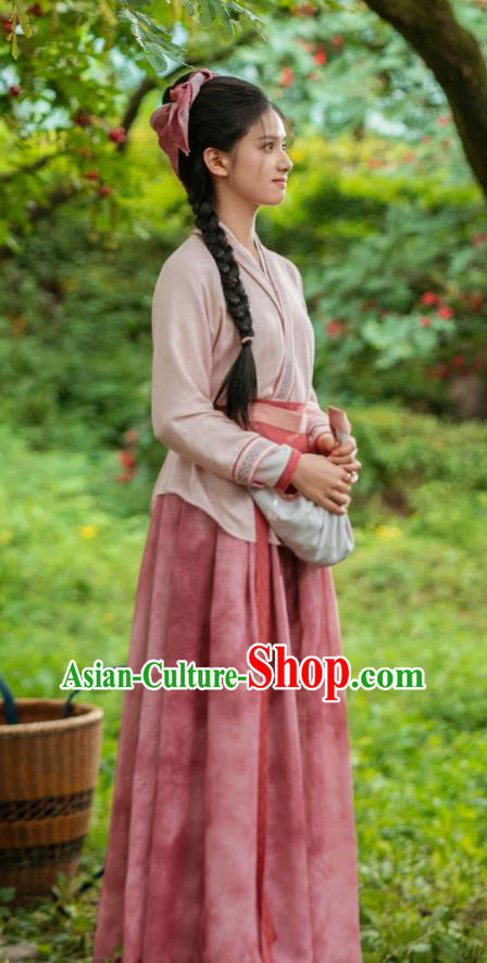 Ancient China Peasant Woman Clothing TV Series Blossoms in Adversity Hua Zhi Costume