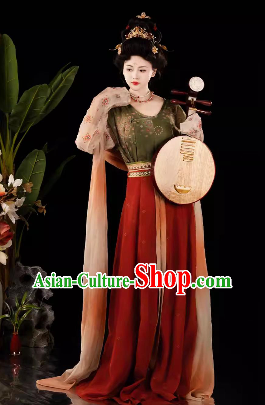 China Travel Photography Princess Clothing Traditional Hanfu Ruqun Chinese Tang Dynasty Palace Lady Dress