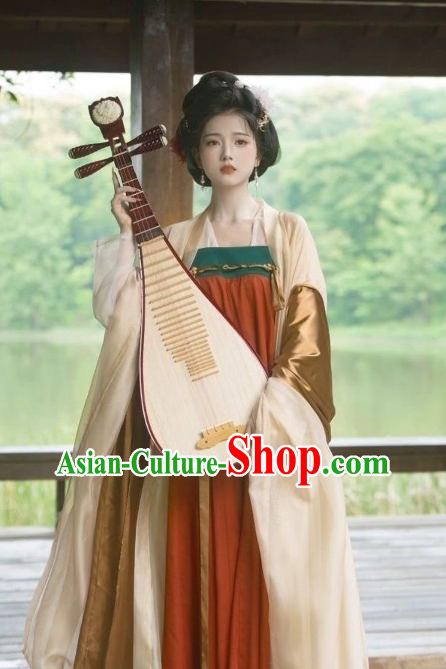 Ancient China Empress Clothing Traditional Hanfu Chinese Tang Dynasty Magnificent Concubine Yang Dress