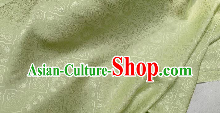 Light Green China Mulberry Silk Cloth Classical Pattern Jacquard Material Chinese Traditional Cheongsam Fabric