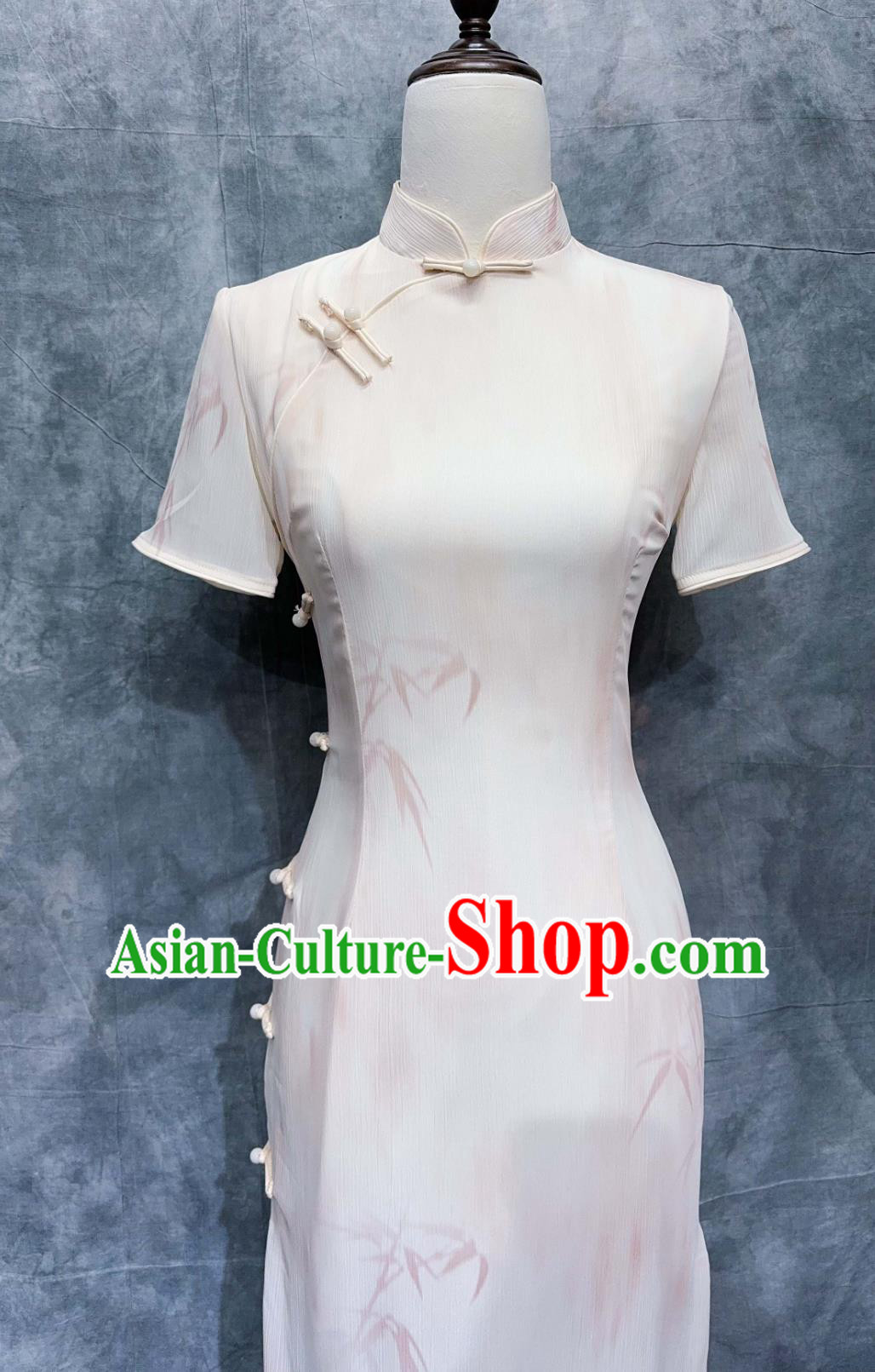 China Classical Cheongsam Modern Qipao Dress Minguo Woman Costume