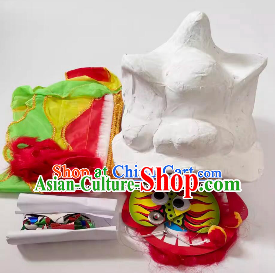 Chinese Traditional Lion Head DIY Mini Lion Dance Costume Set