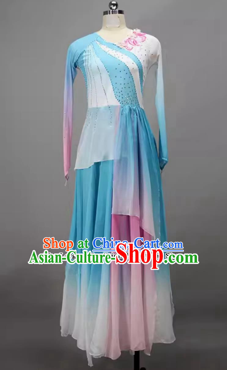 China Classical Dance Dress Chinese Tao Li Cup Dance Contest Program Ye Yi Shui Ying Fan Dance Replica Costume