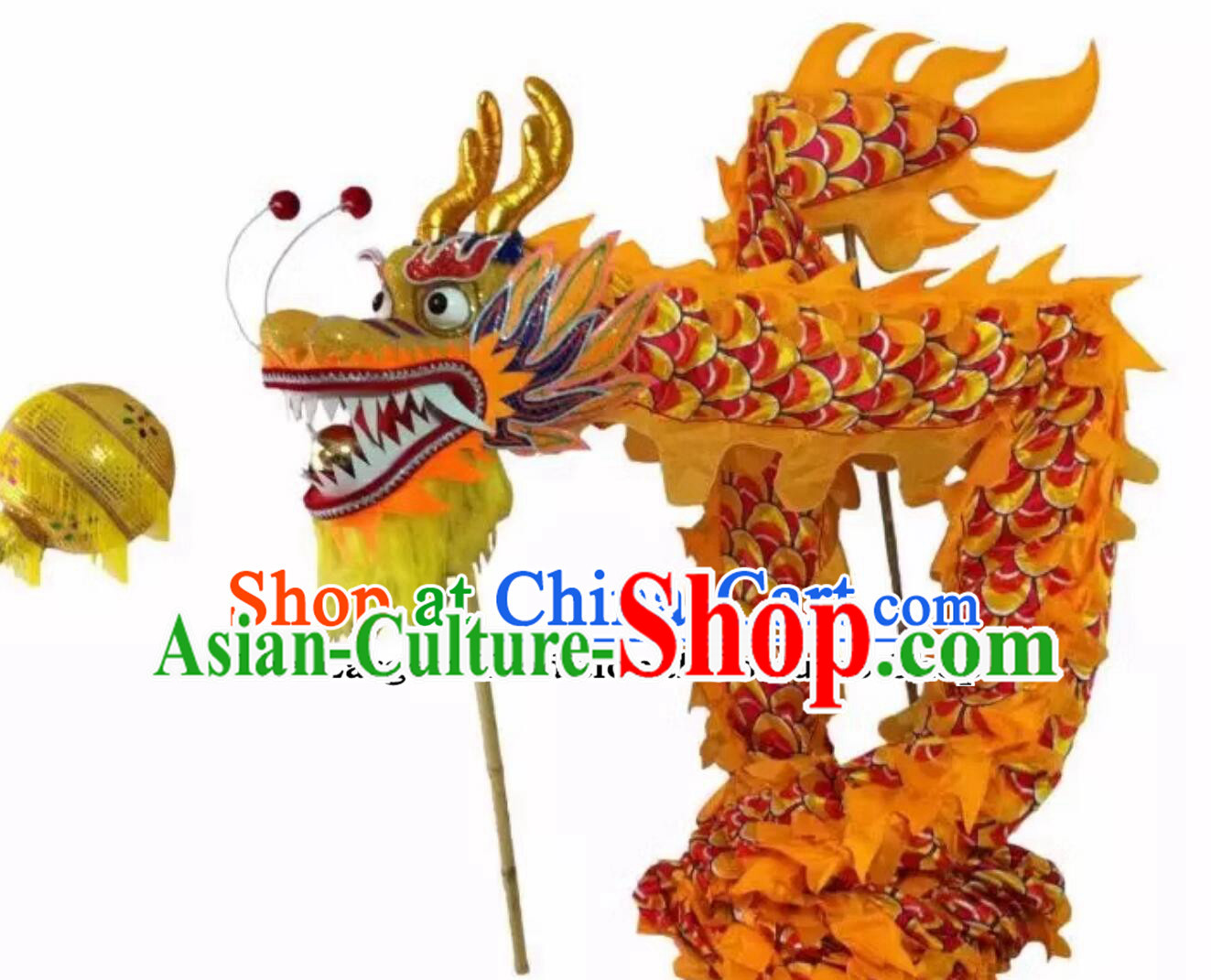 Handmade Dancing Dragon Chinese Happy Festival Celebration Dragon Dance Costumes Complete Set for 7 Adults