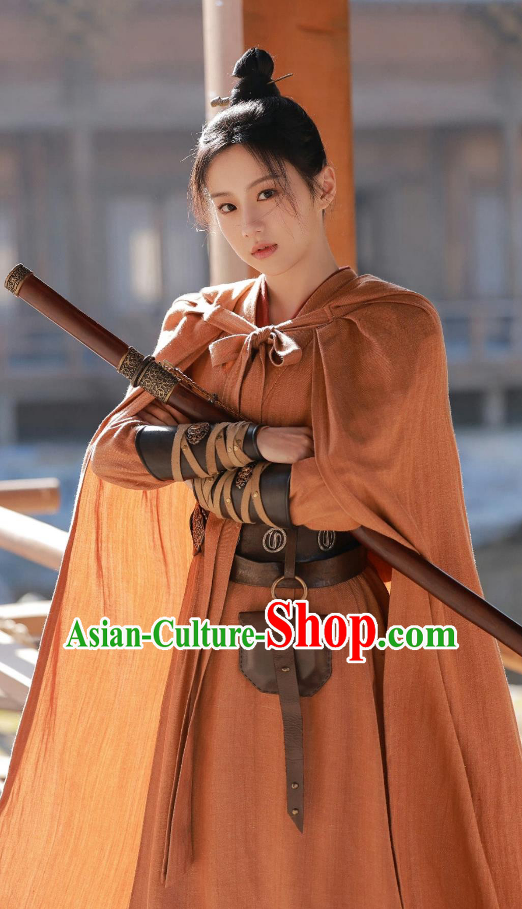 Ancient China Female Swordsman Costume Chinese Wuxia TV Series The Legend of Heroes Huang Rong Clothing Complete Set