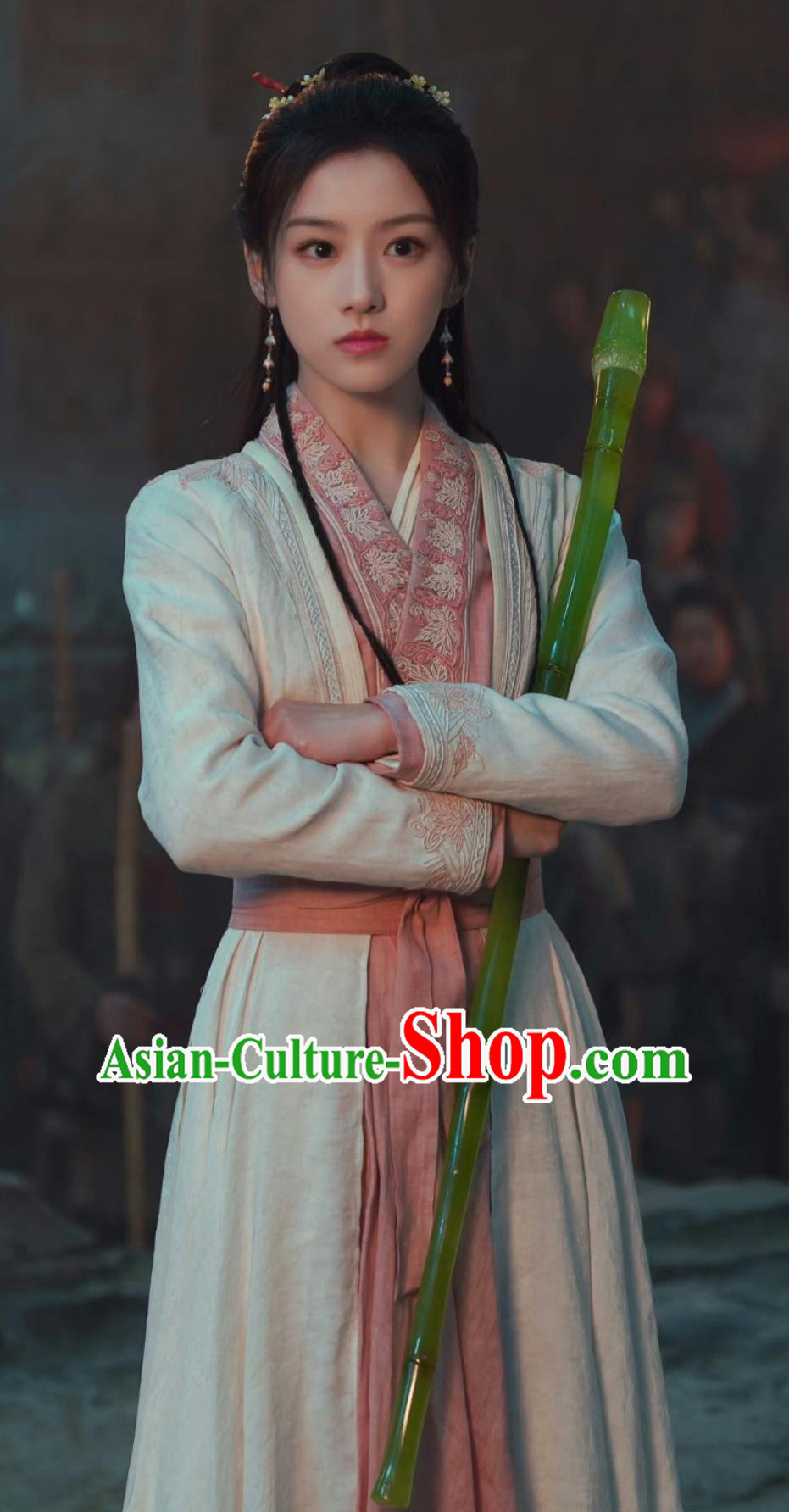 Ancient China Young Lady Dress Chinese Wuxia TV Series The Legend of Heroes Swordswoman Huang Rong Costume Complete Set