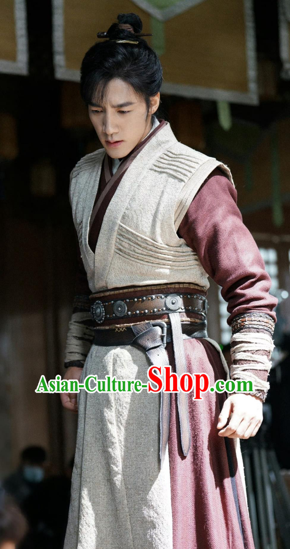 Chinese Wuxia TV Series The Legend of Heroes Swordsman Guo Jing Costume Ancient China Young Warrior Garments