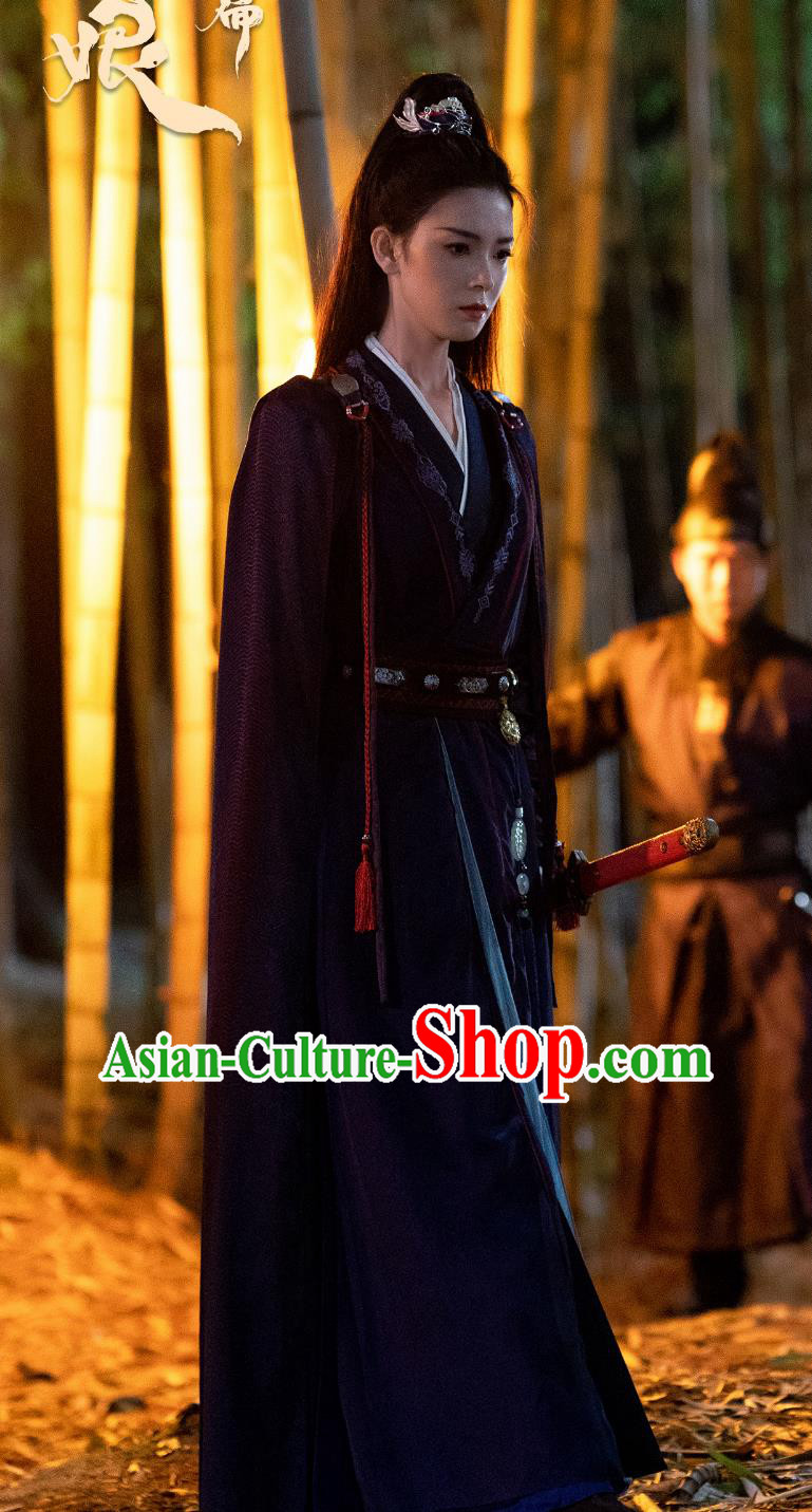 Ancient China Swordswoman Clothing Chinese TV Series Fox Spirit Matchmaker Red Moon Pact Captress Lv Jian Wen Dress