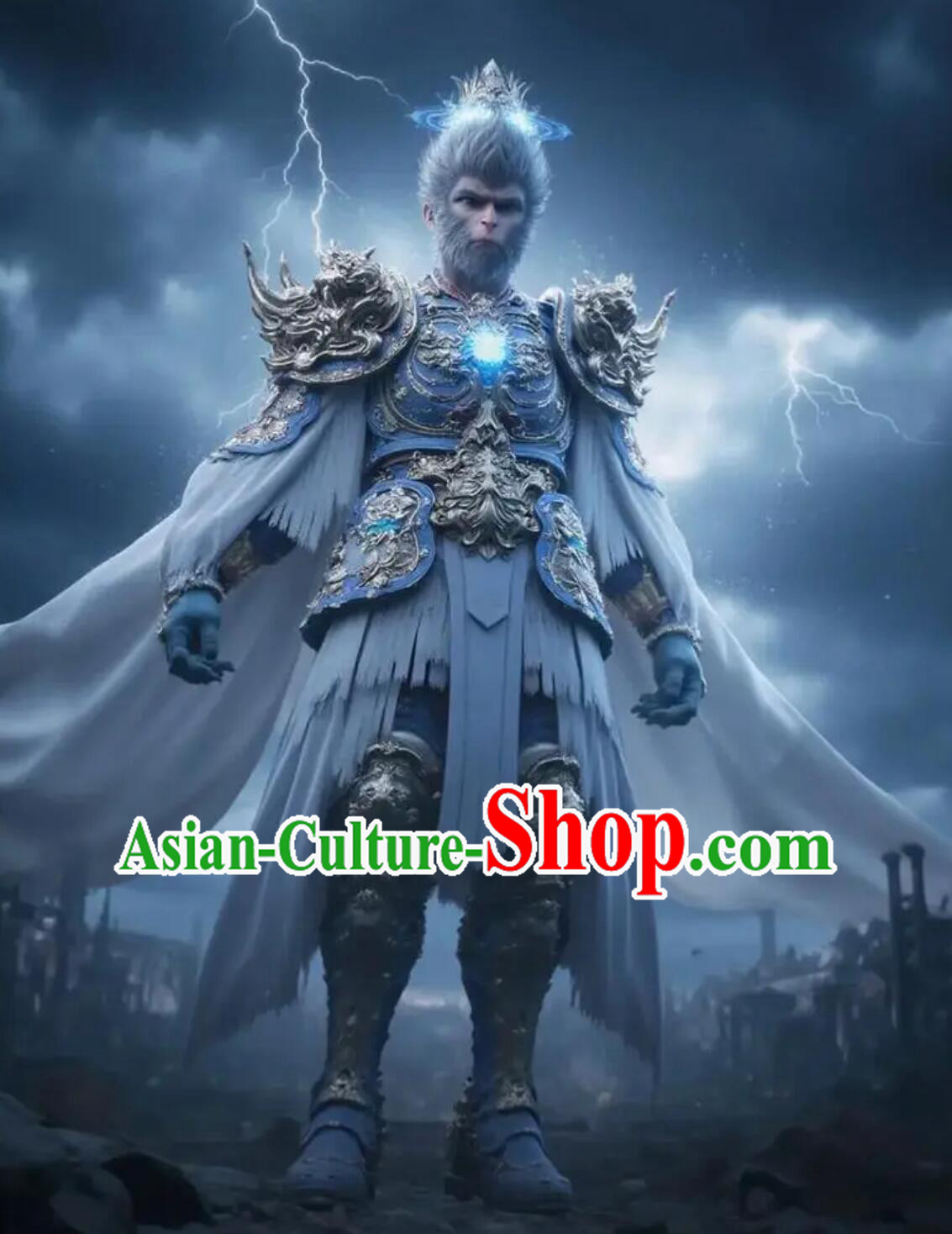 Chinese Game Black Myth Wukong Handsome Monkey King Costume Winning Buddha Sun Wukong Armor Set
