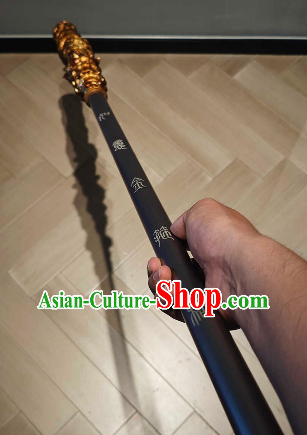 Handsome Monkey King Prop Jingu Bang Chinese Game Black Myth Wukong Scalable Golden Cudgel