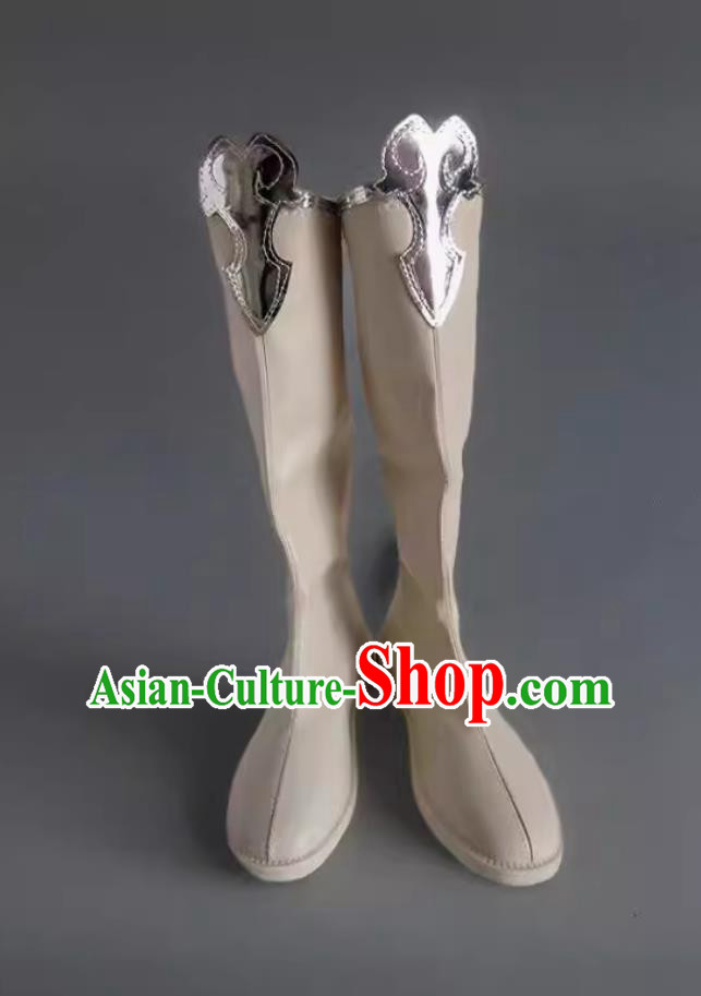 Collapse Star Dome Railway Yin Yue Jun Dan Feng COS Shoes Anime Performance Customized White Boots