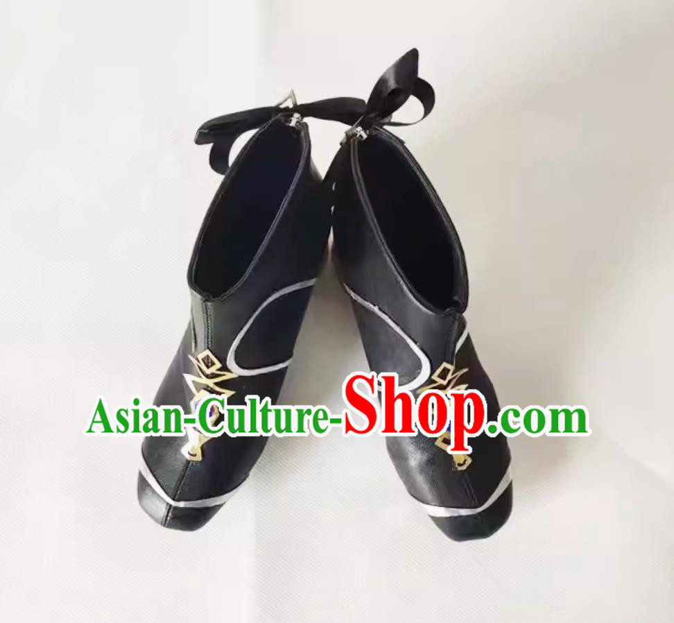 Genshin Impact Cos Navia Women Shoes Cosplay Game Animation Props Boots