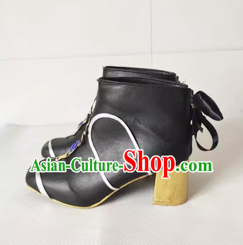 Genshin Impact Cos Navia Women Shoes Cosplay Game Animation Props Shoes