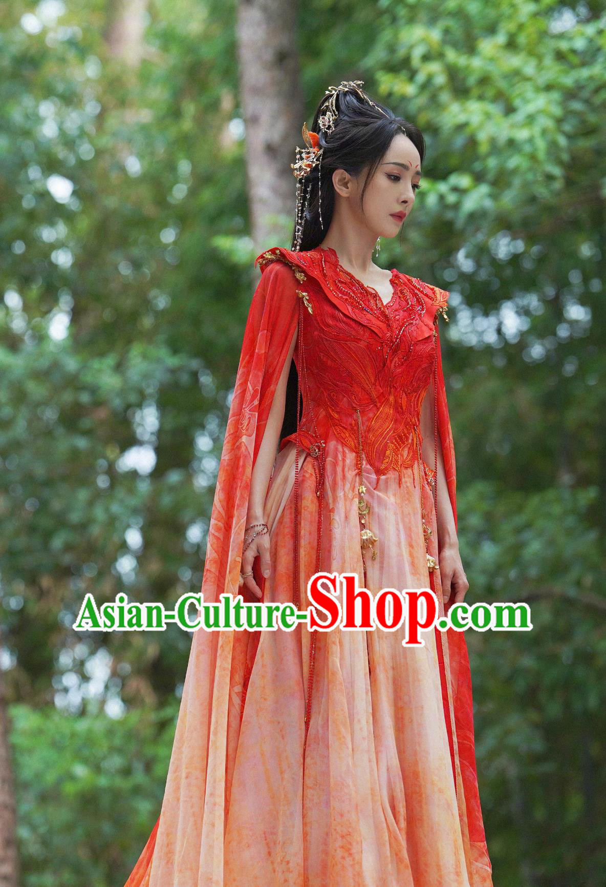 Chinese TV Series Fox Spirit Matchmaker Red Moon Pact Master Tu Shan Hong Hong Costume Ancient China Queen Clothing