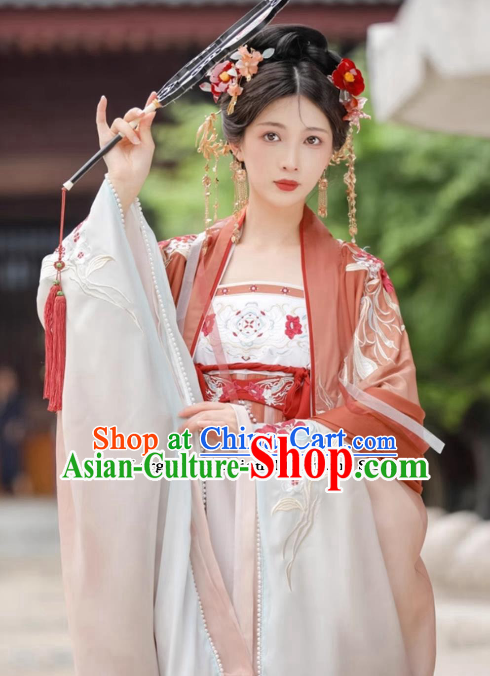 Chinese Hanfu Dress Ancient China Tang Dynasty Royal Princess Costumes Complete Set