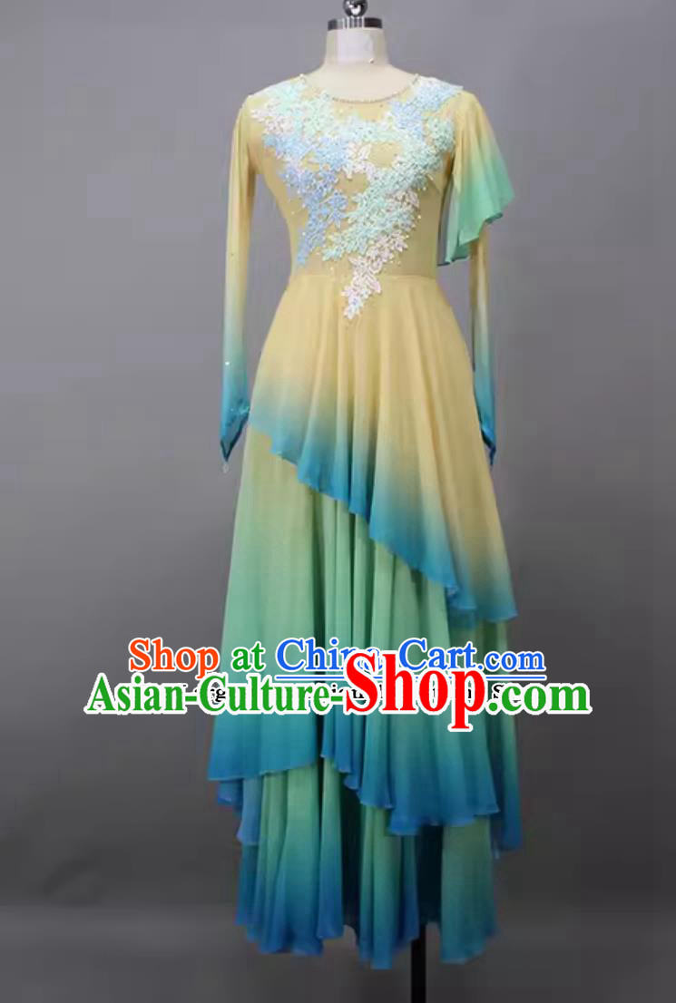 Woman Solo Dance Zui Qing Bo Costume Chinese Dance Competition Clothing China Classical Dance Dress