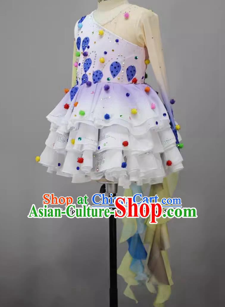 Children Group Dance Costume Modern Dance Clothing China Dance Contest Fish Dress