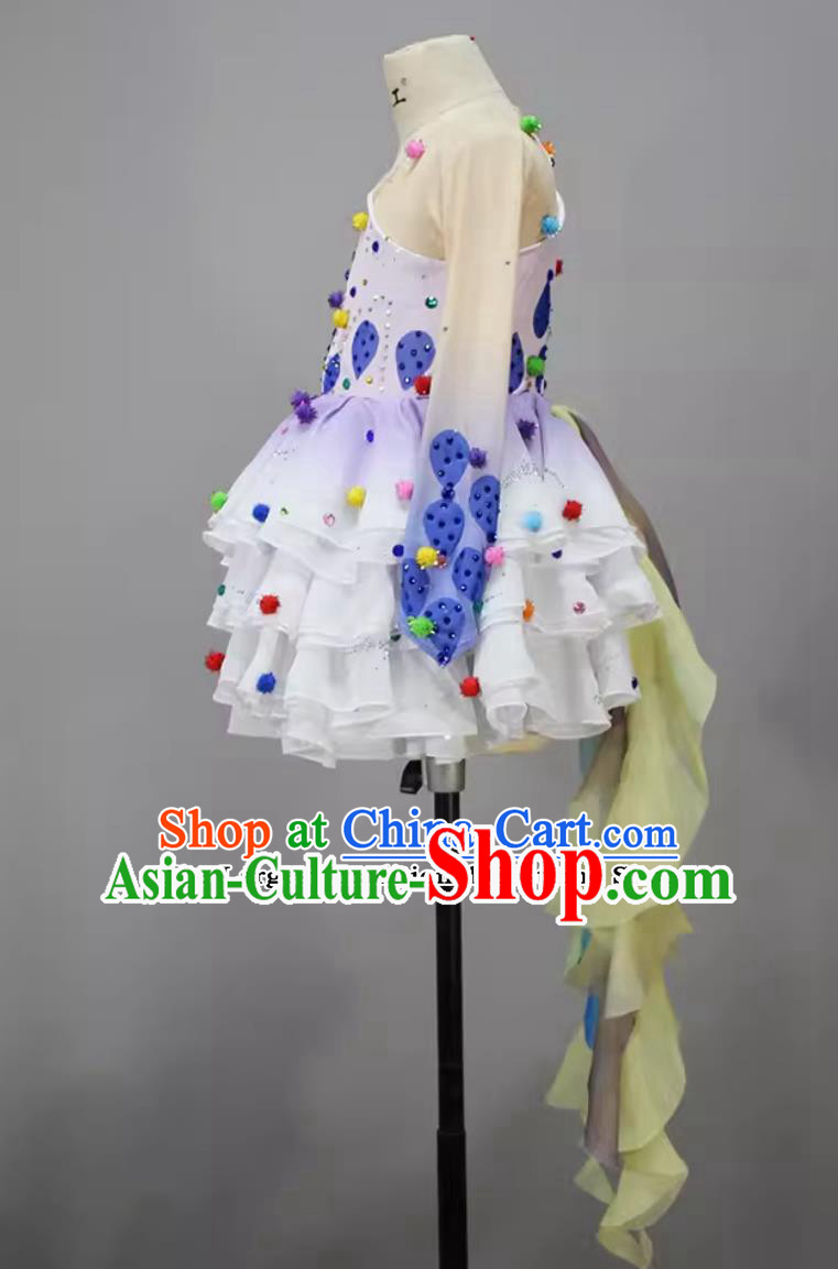 Children Group Dance Costume Modern Dance Clothing China Dance Contest Fish Dress