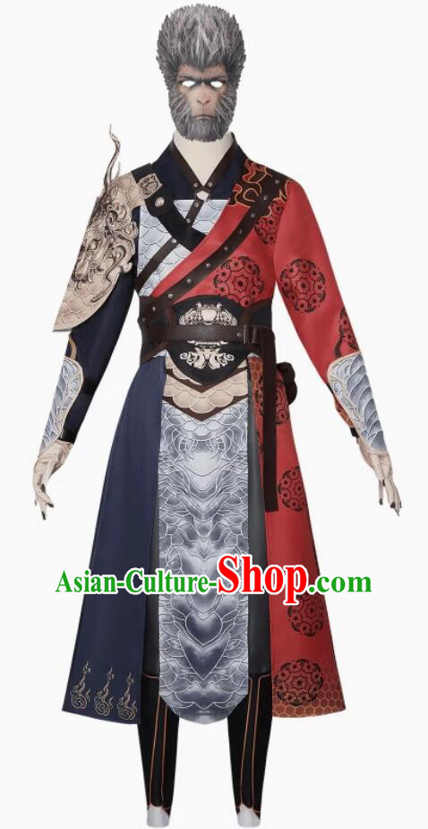 Halloween Stage Performance Costume Handmade Black Myth Wukong Tian Ming Ren Outfit