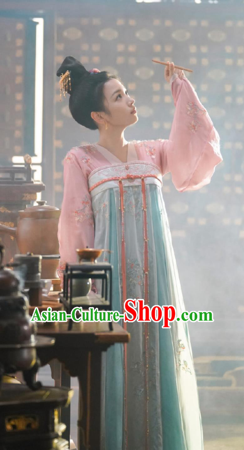 Ancient China Palace Princess Clothing Traditional Chinese Tang Dynasty Hanfu TV Drama Lost You Forever A Nian Costume