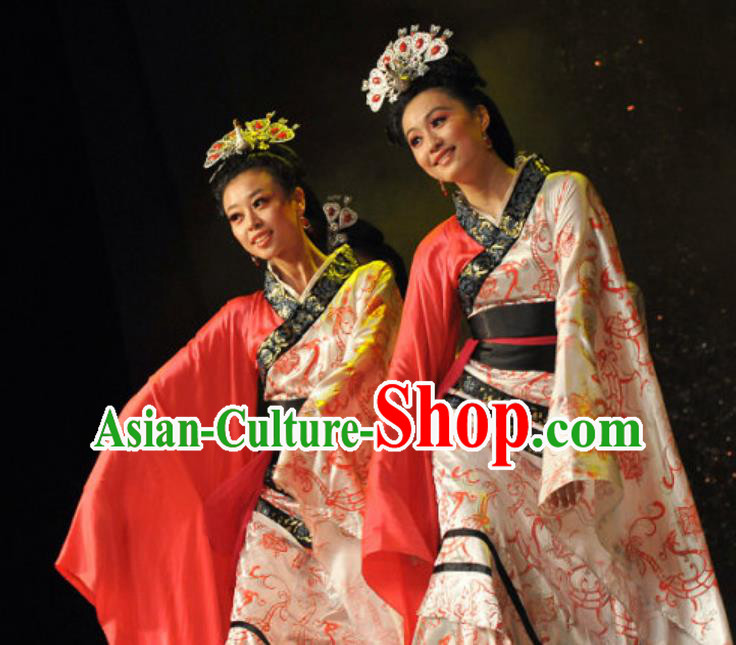 Top Stage Performance Women Group Dance Costume Chinese Classical Dance Xiang He Song Han Tang Dance Dress