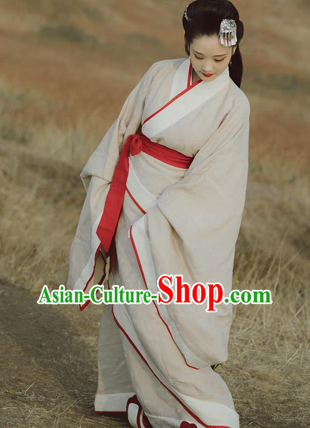 China Ancient Palace Lady Clothing Han Dynasty Imperial Consort Hanfu Dress Traditional Court Beauty Historical Costume