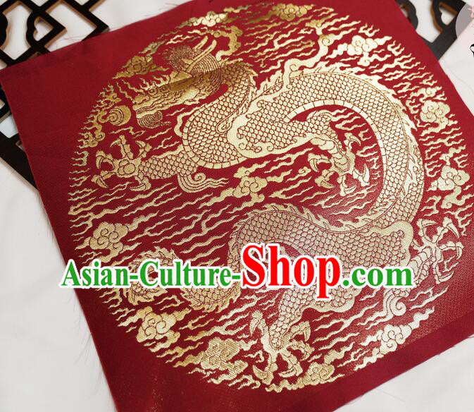 China Traditional Drapery Classical Dragon Pattern Brocade Fabric Ancient Costume Silk Fabrics
